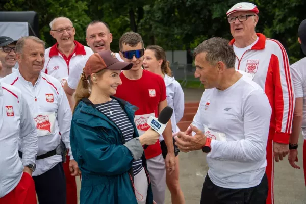 Robert Korzeniowski udziela wywiadu